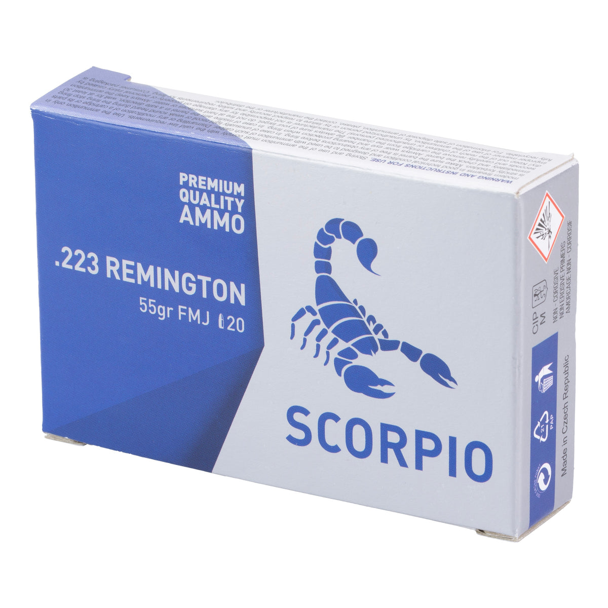 SCORPIO AMMO 223REM 55GR FMJ 20/1000