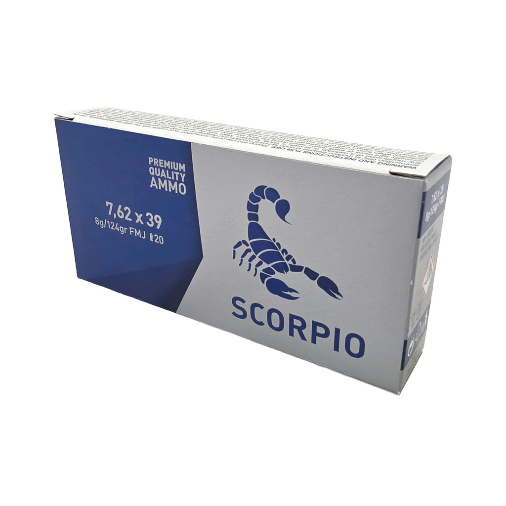 SCORPIO AMMO 762X39 124G FMJ 20/800