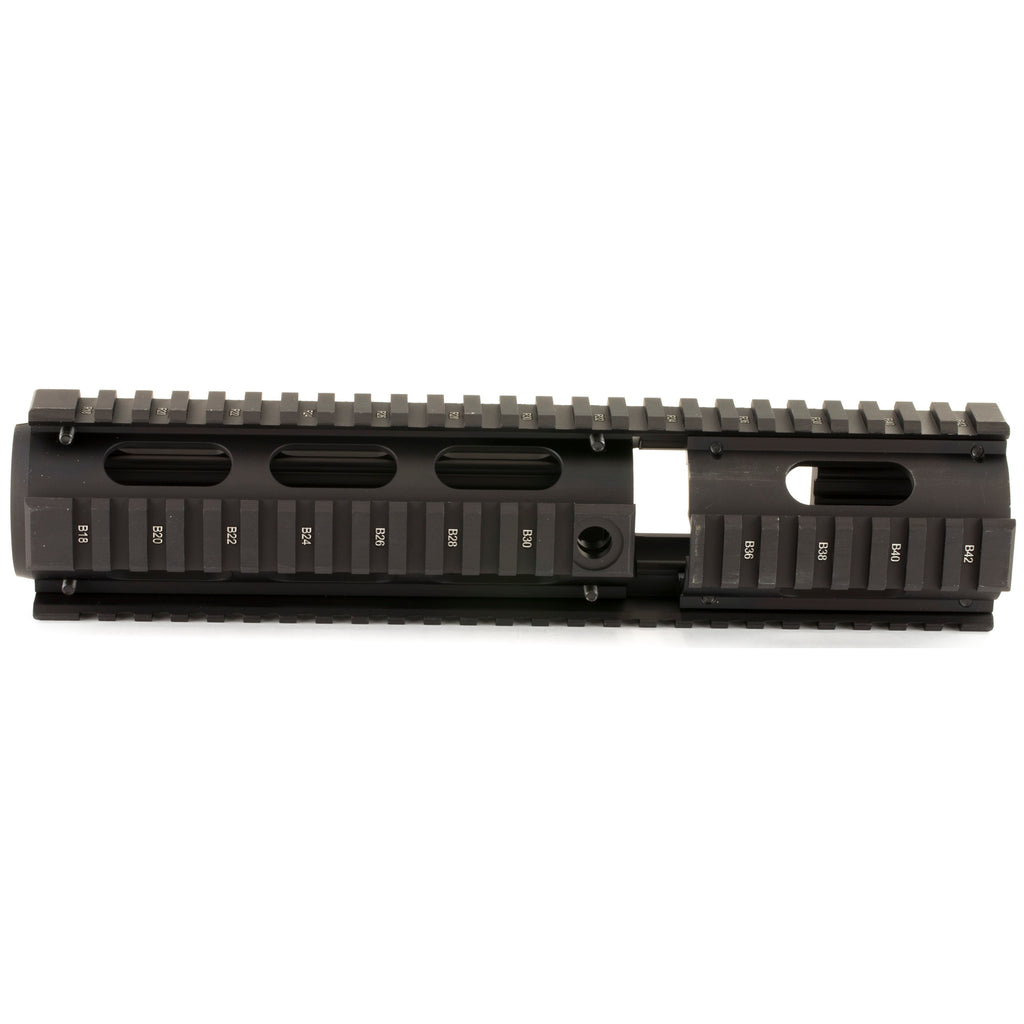 UTG PRO 4/15 CARB QUAD RAIL W/EXT BK