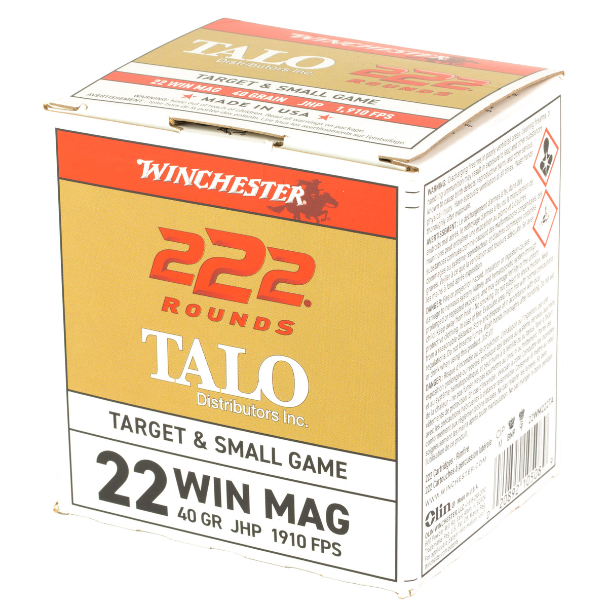WIN TALO 22WMR 40GR JHP 222/2220