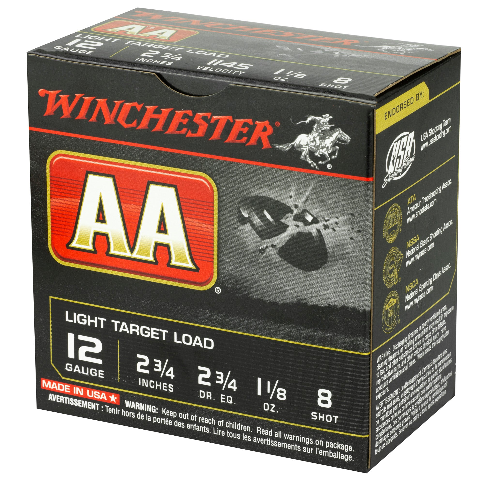 WIN AA TRGT 12GA 2.75 #8 25/250