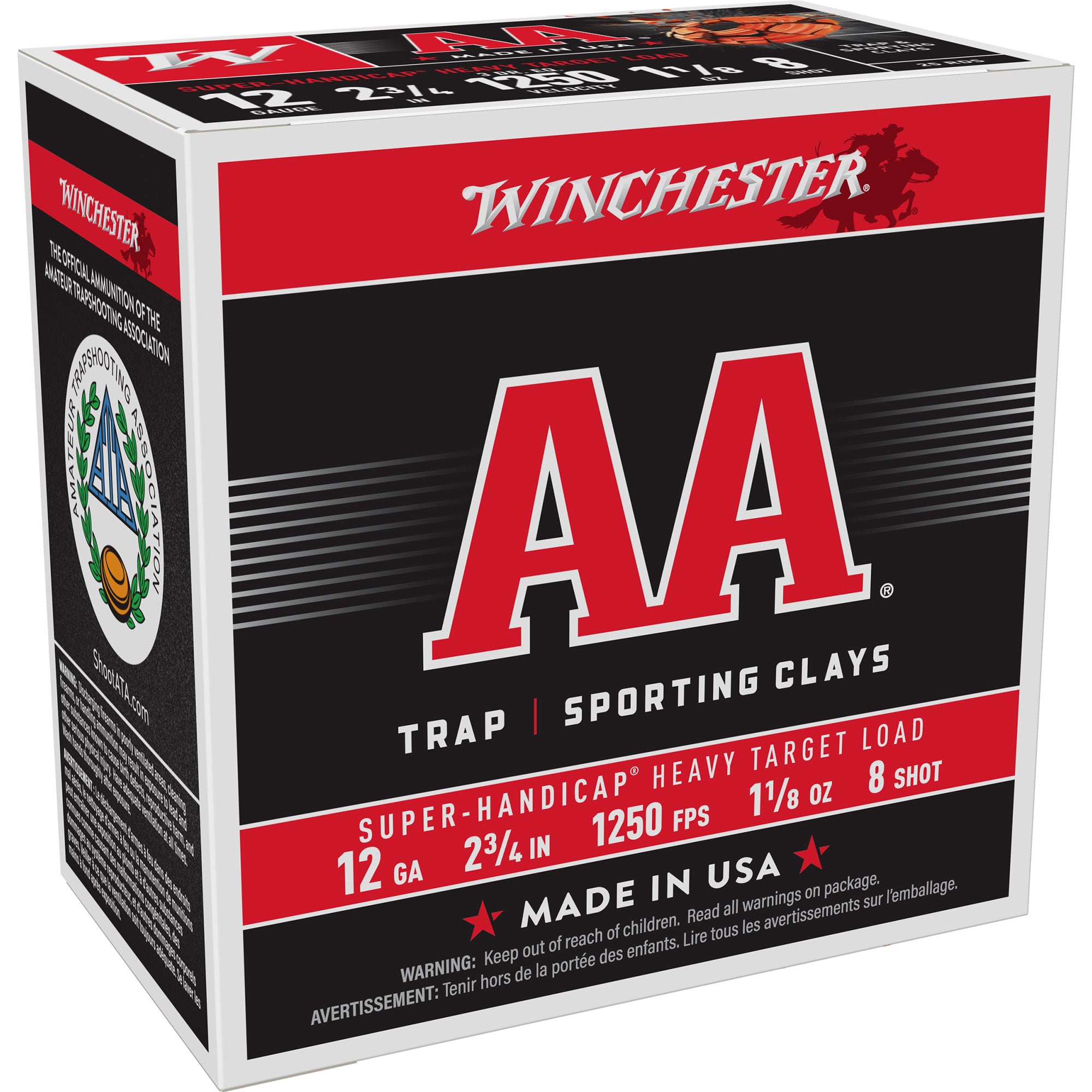 WIN AA SH 12GA 2.75 #8 25/250