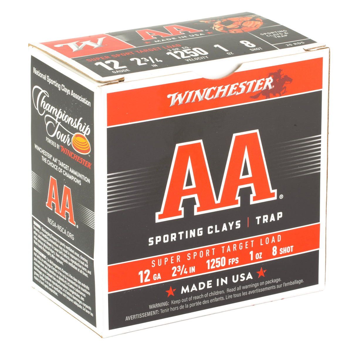 WIN AA SPR SPT 12GA 2-3/4 #8 25/250