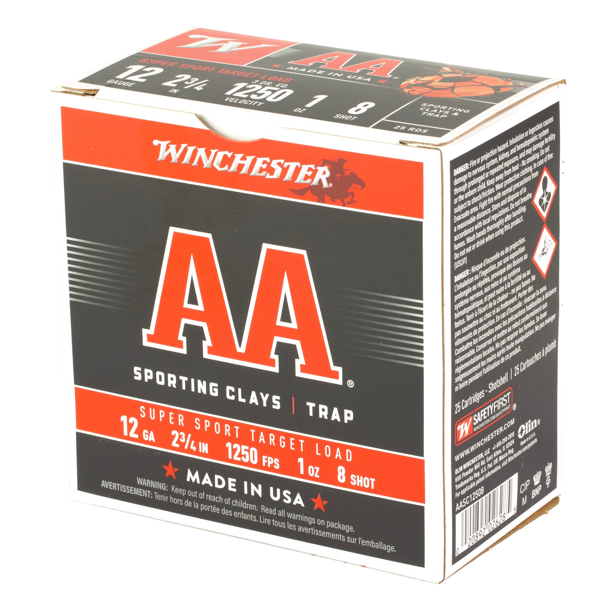 WIN AA SPR SPT 12GA 2-3/4 #8 25/250