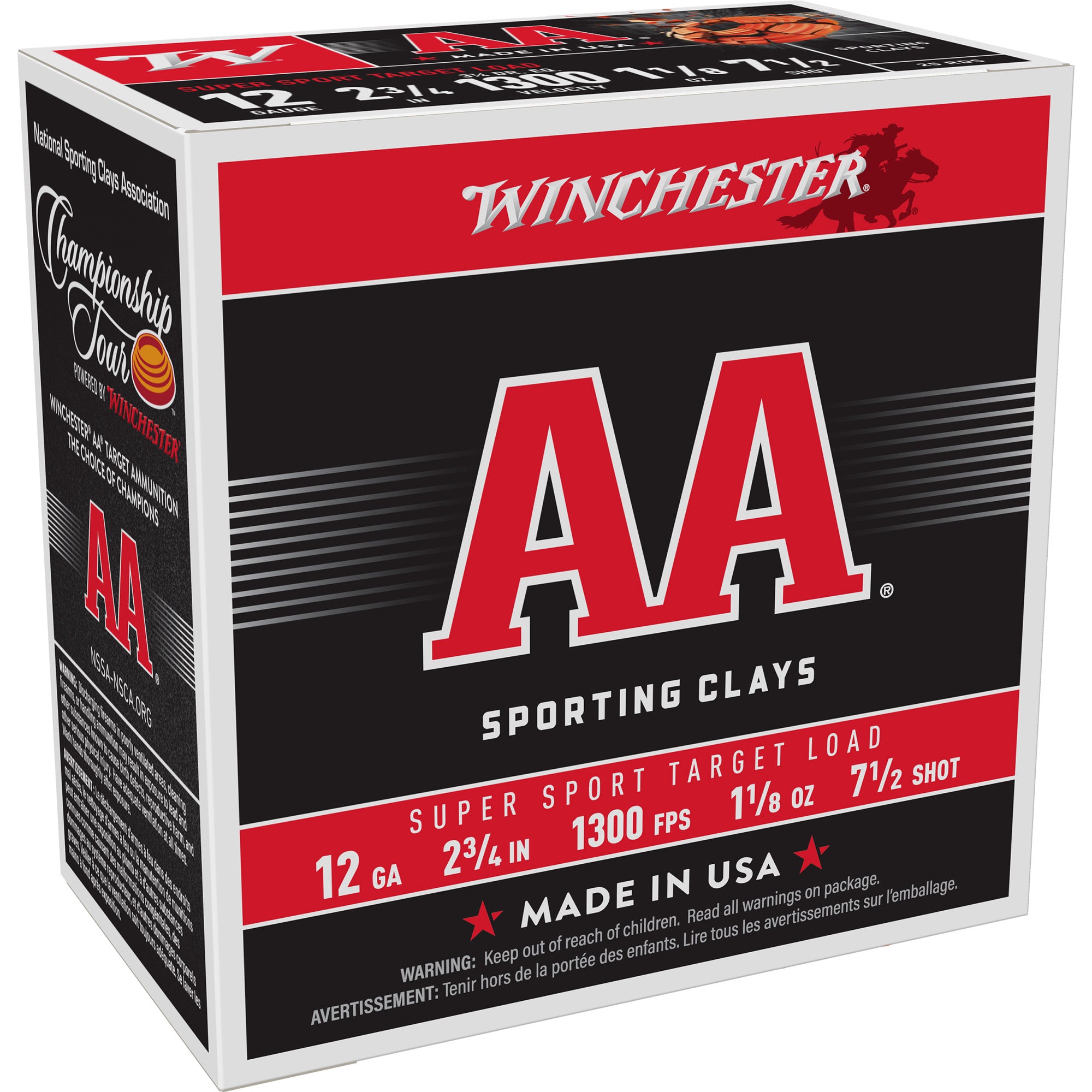 WIN AA SS 12GA 2.75 #7.5 25/250
