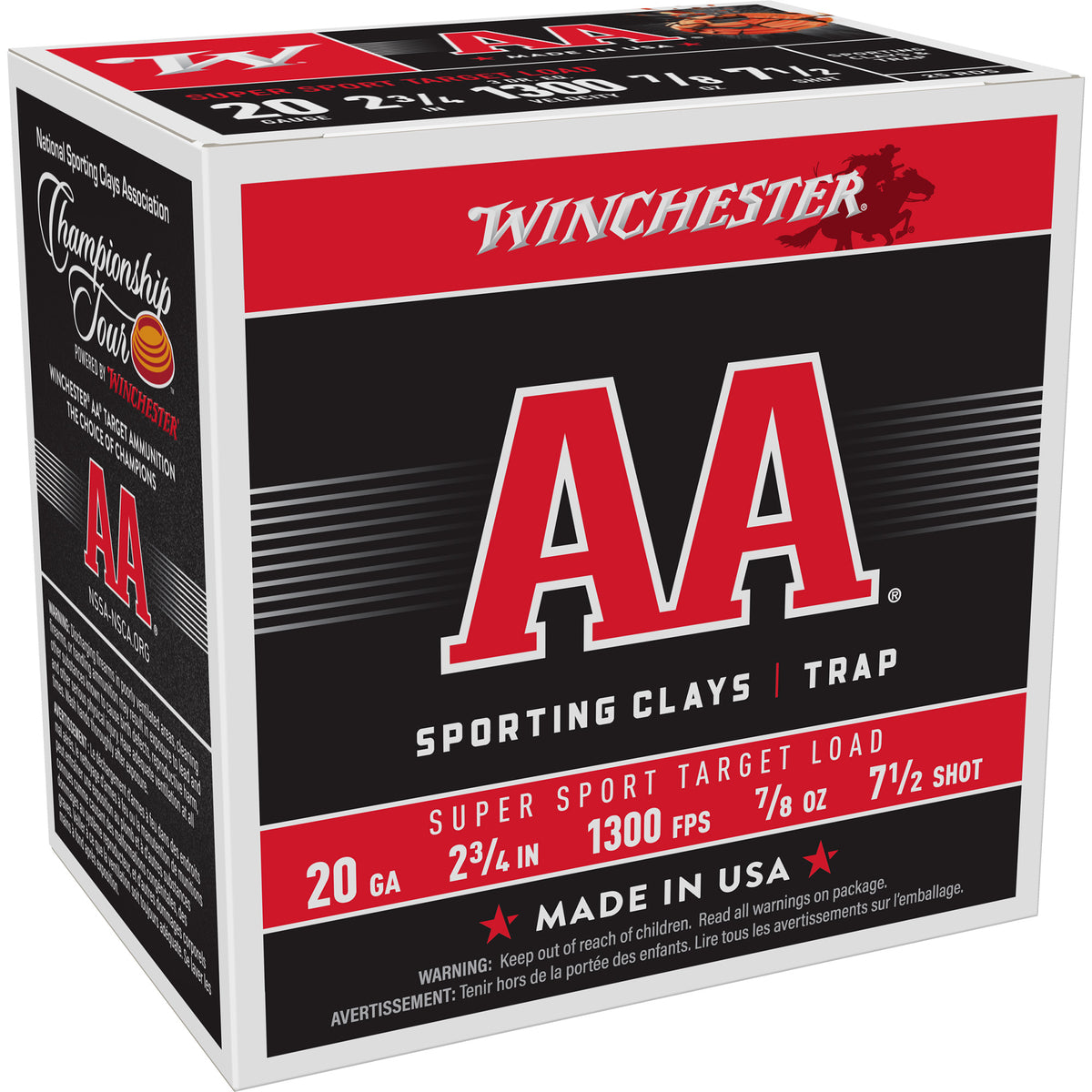 WIN AA SPRT SC 20GA 2.75 #7.5 25/250