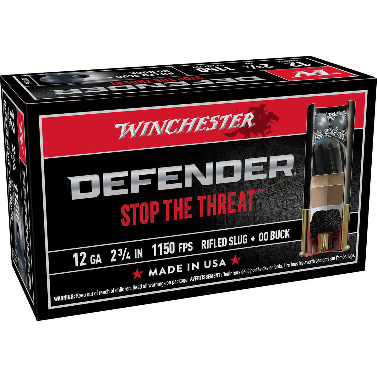 WIN DEFENDER 12GA 2.75 3-00/1OZ 10/