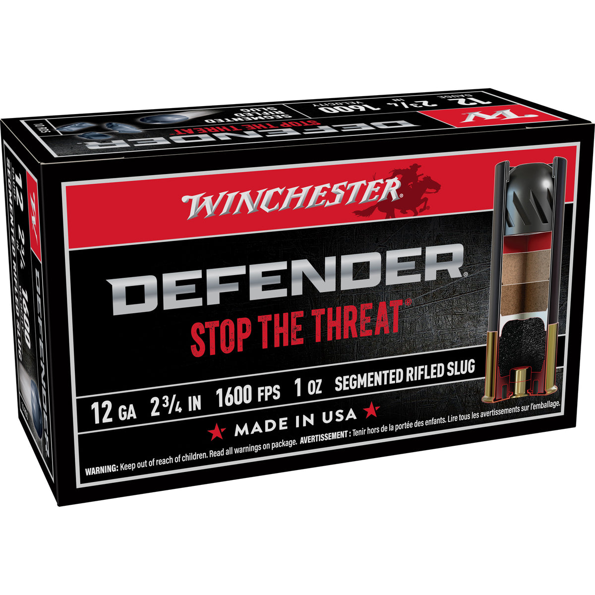 WIN DEFENDER 12GA 2.75 1OZ 10/100