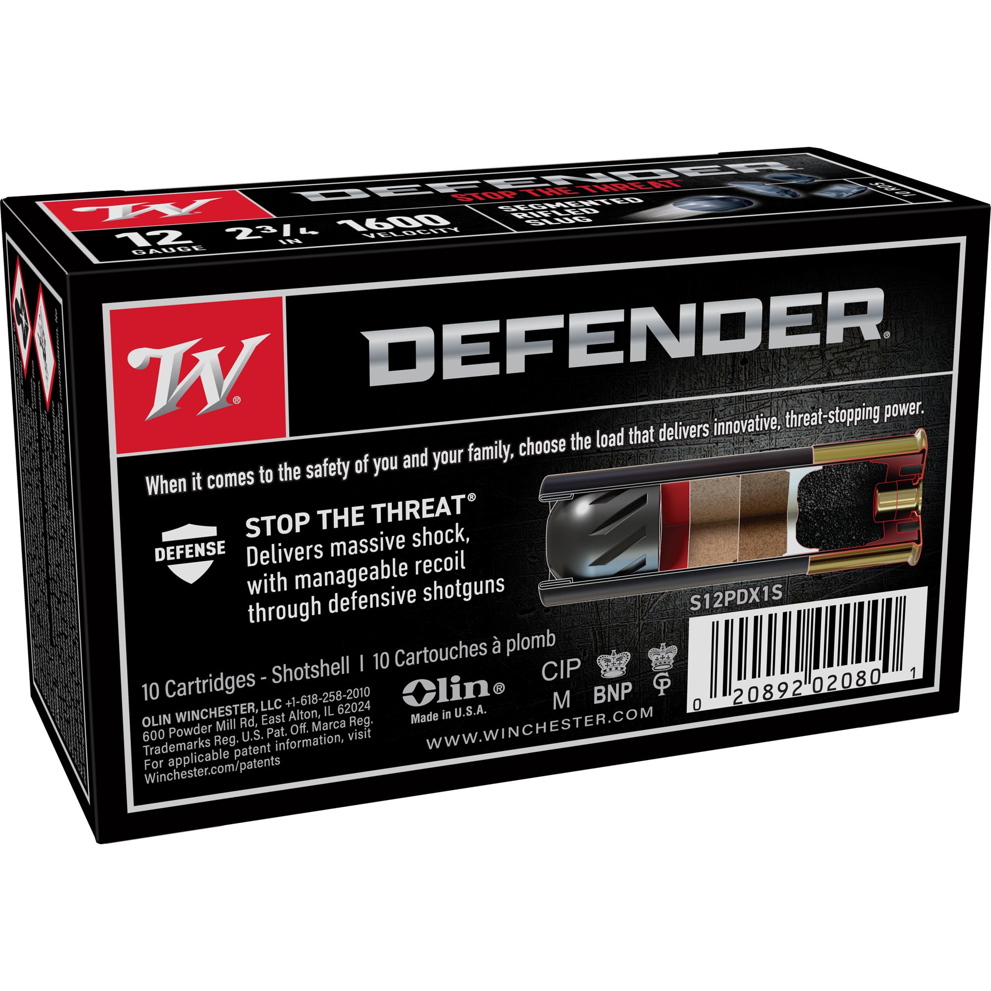 WIN DEFENDER 12GA 2.75 1OZ 10/100