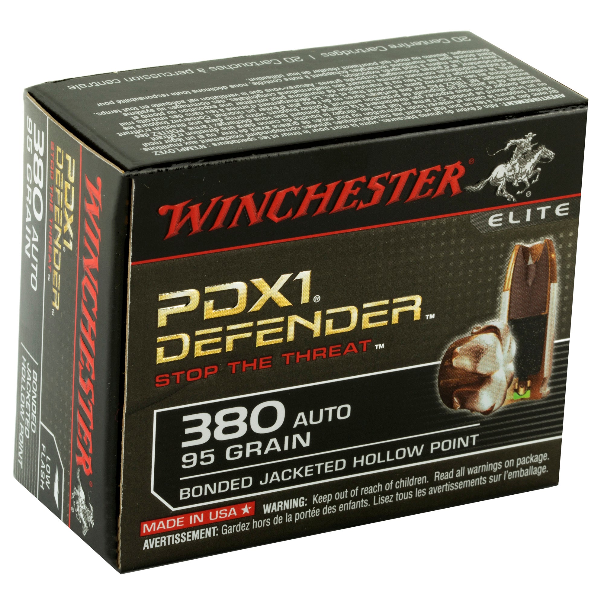 WIN DEFENDER 380ACP 95GR JHP 20/200