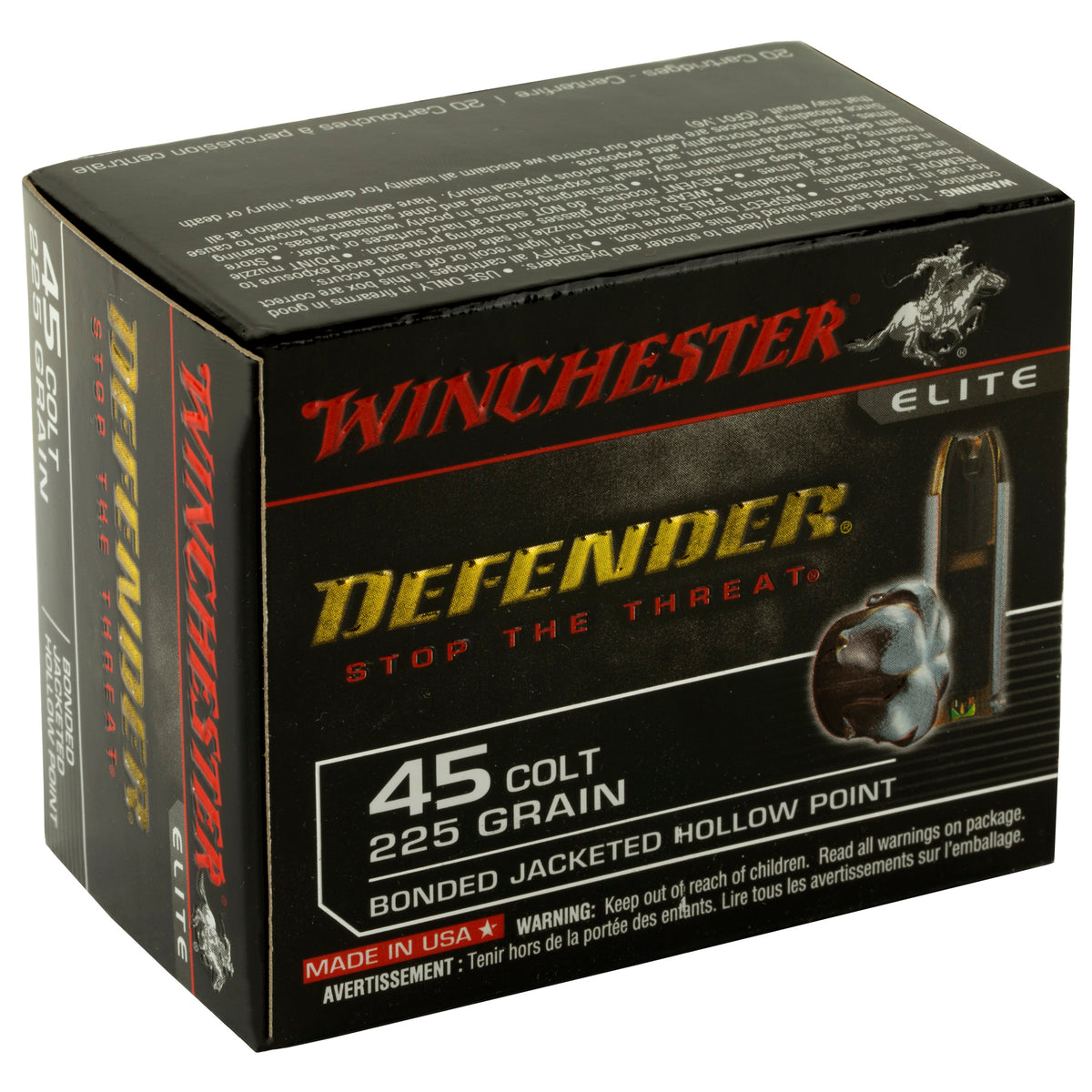 WIN DEFENDER 45C 225GR JHP 20/200