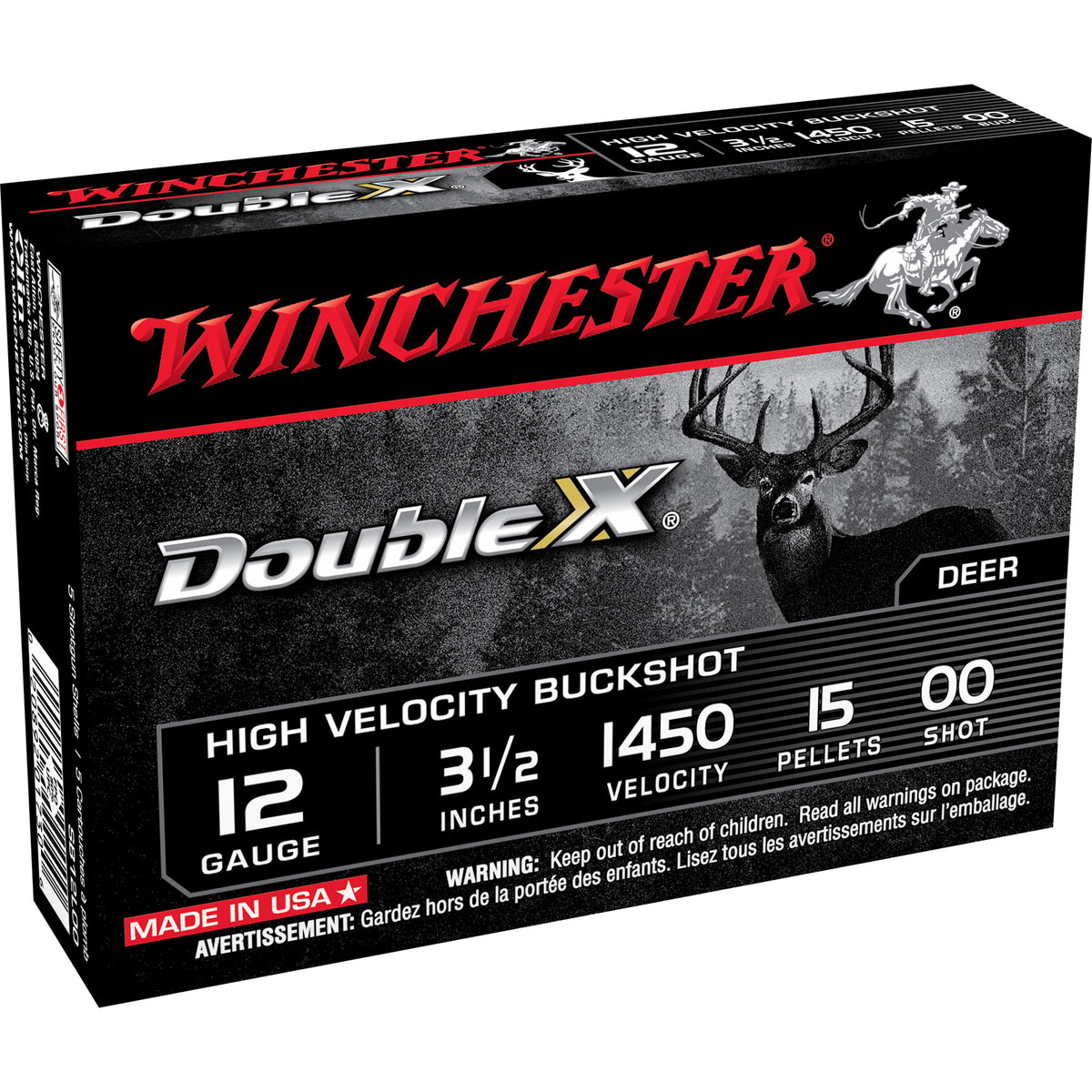 WIN DBLX 12GA 3.5 00BK 15PLT 5/250