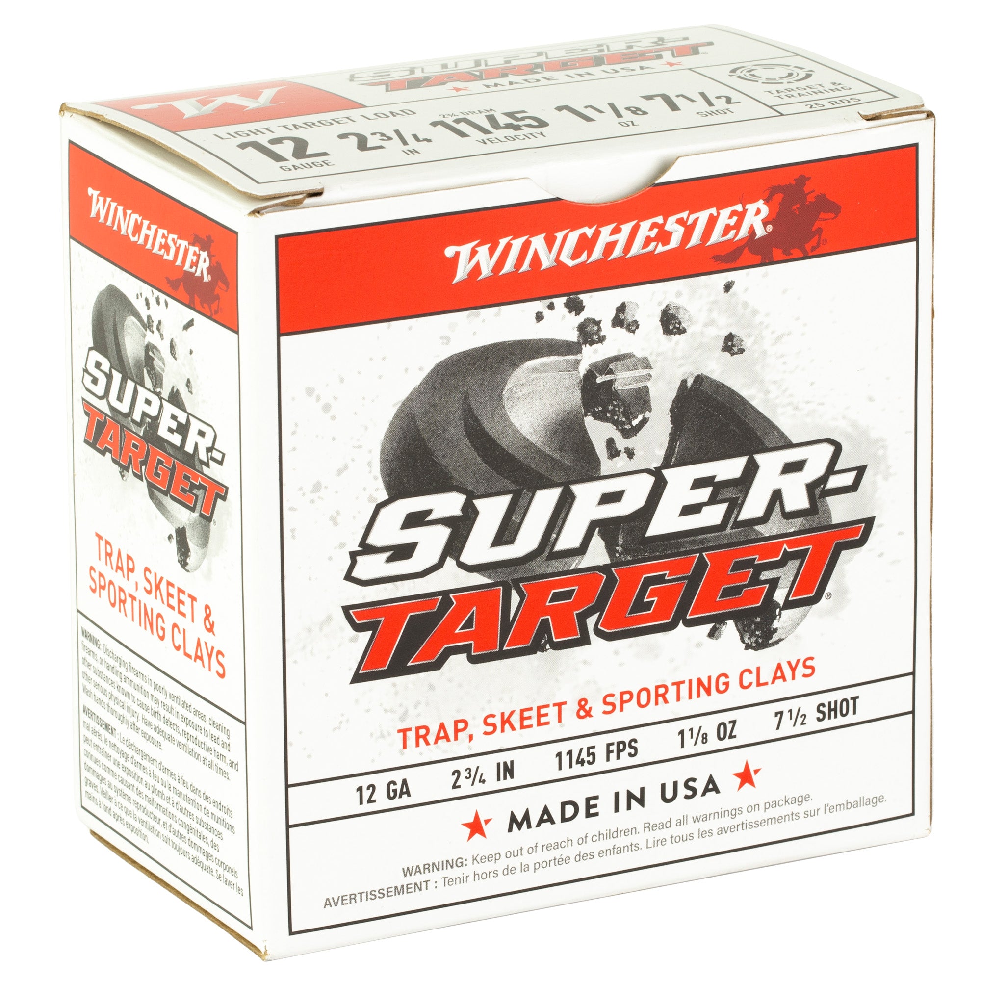 WIN SUPRTRGT 12GA 2.75 #7.5 25/250