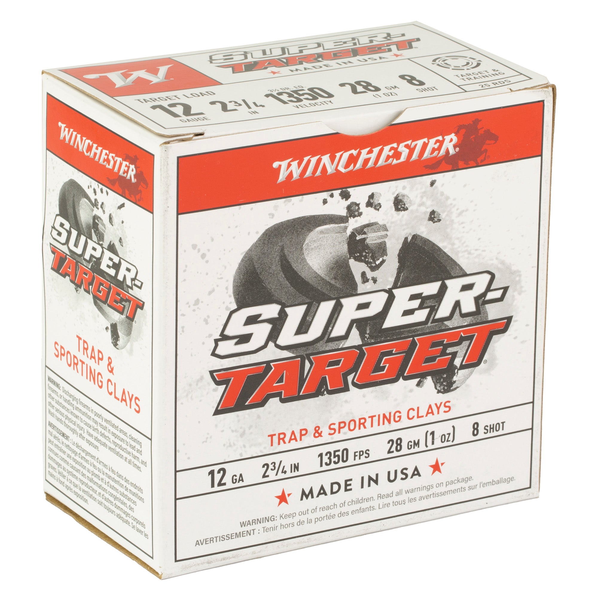 WIN SPR-TRGT 12GA 2-3/4 #8 25/250