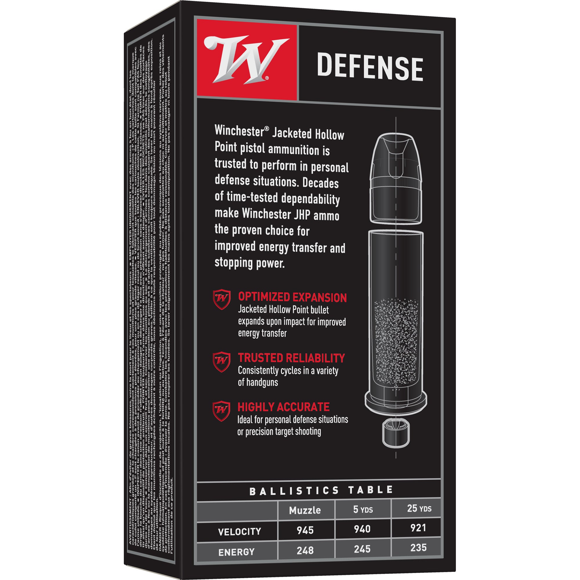 WIN USA 38SPL+P 125GR JHP 50/500