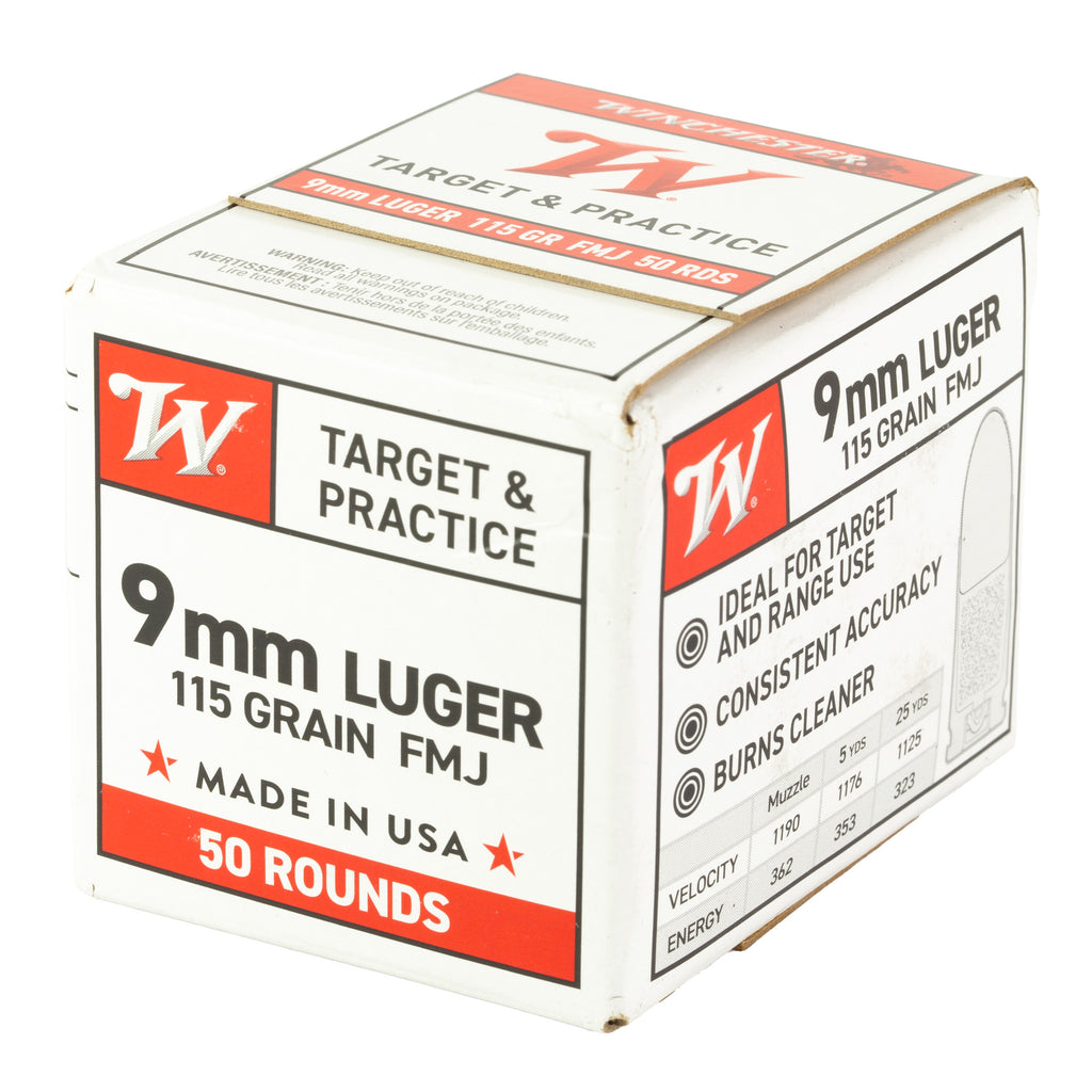 WIN USA 9MM LUGER 115GR FMJ 50/1000