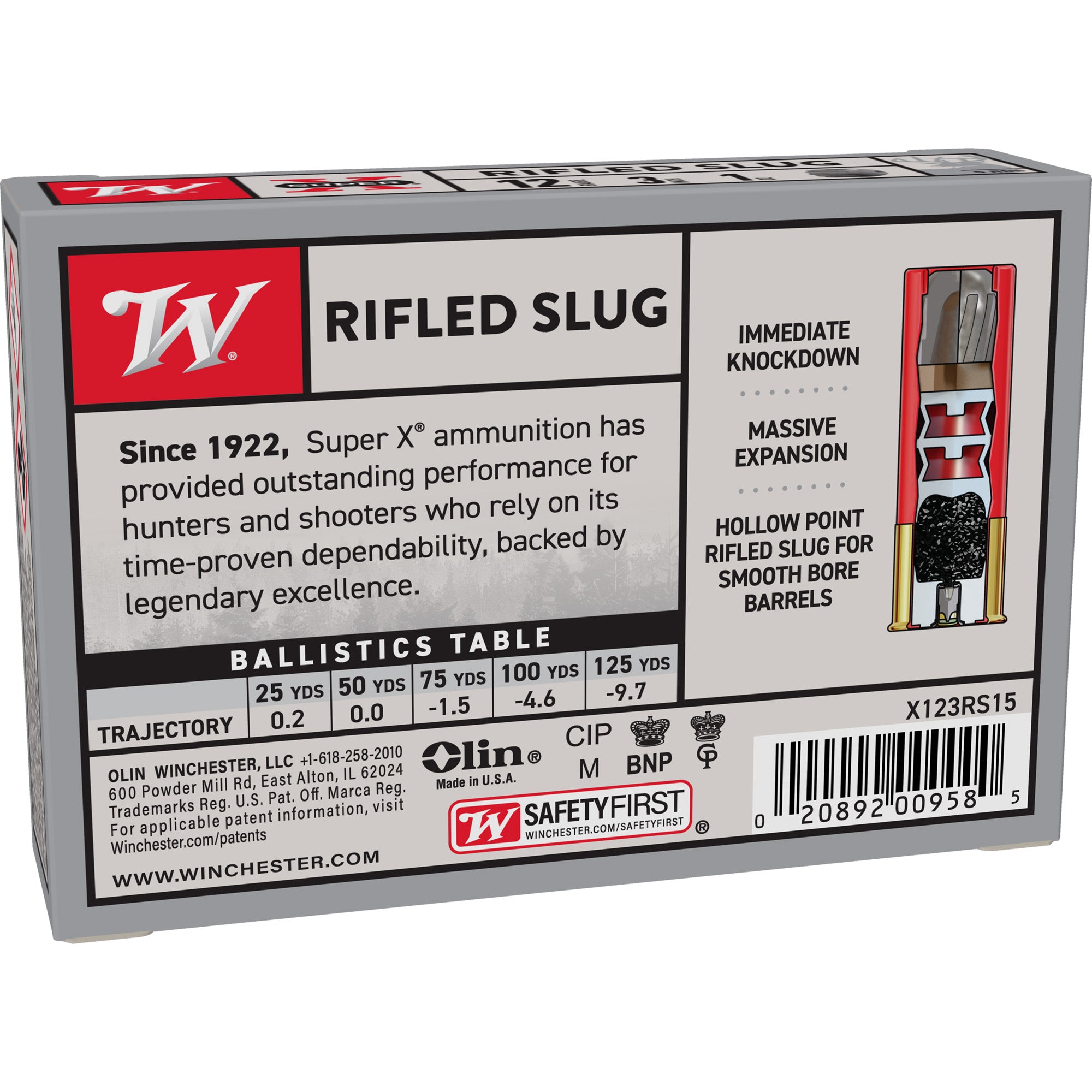 WIN SPRX 12GA 3 1OZ RIFLED 5/250