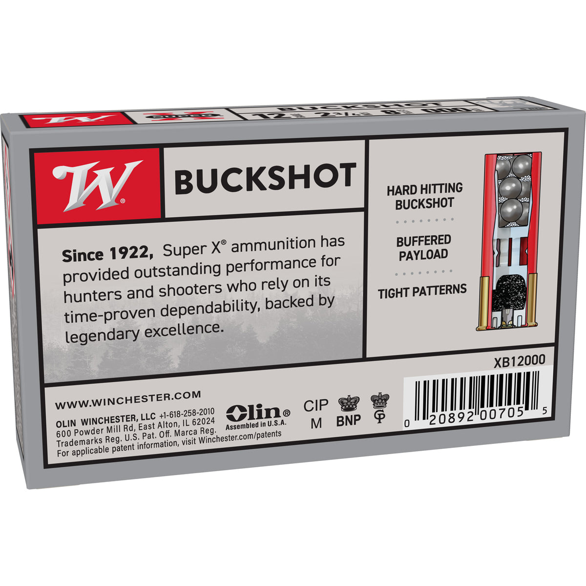 WIN SUPERX 12GA 2.75 00BK 9PEL 5/250
