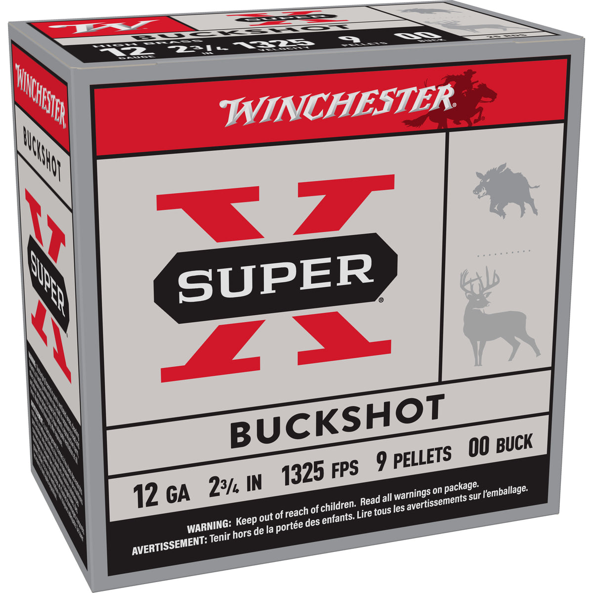 WIN SUPER-X 12GA 2.75 00BUCK 25/250