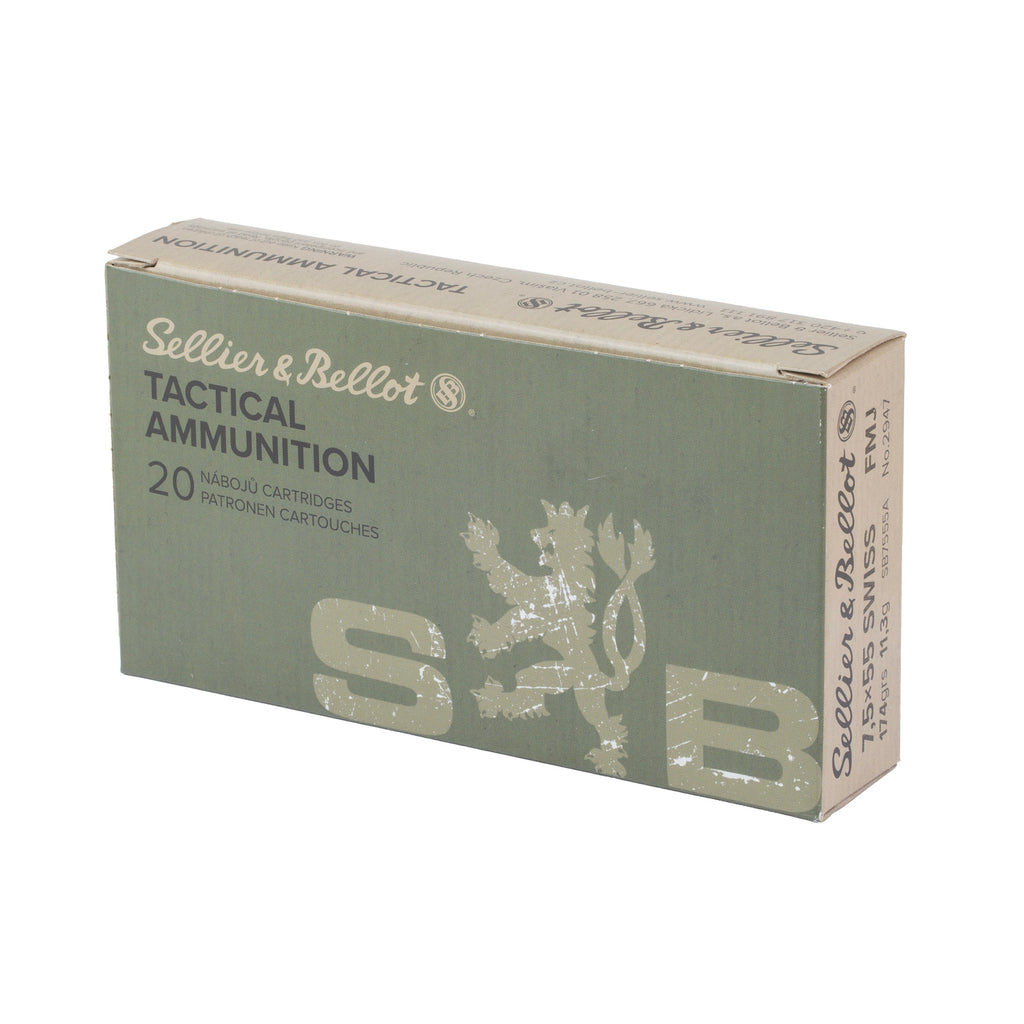 S&B 7.5X55 SWISS 174GR FMJ 20/400