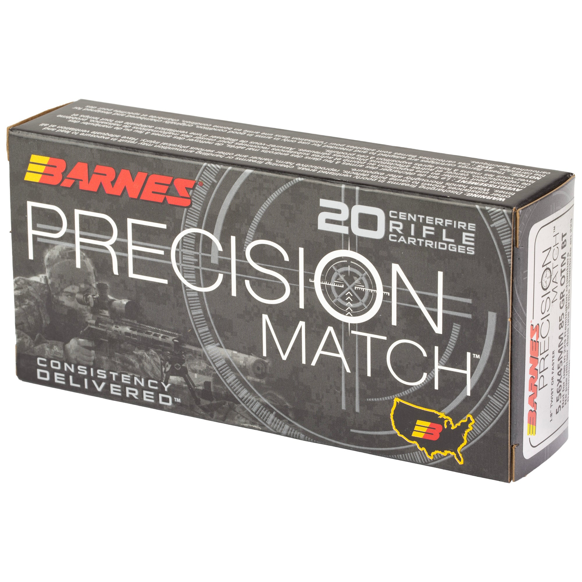 BARNES PREC MTH 5.56NATO 85GR 20/200