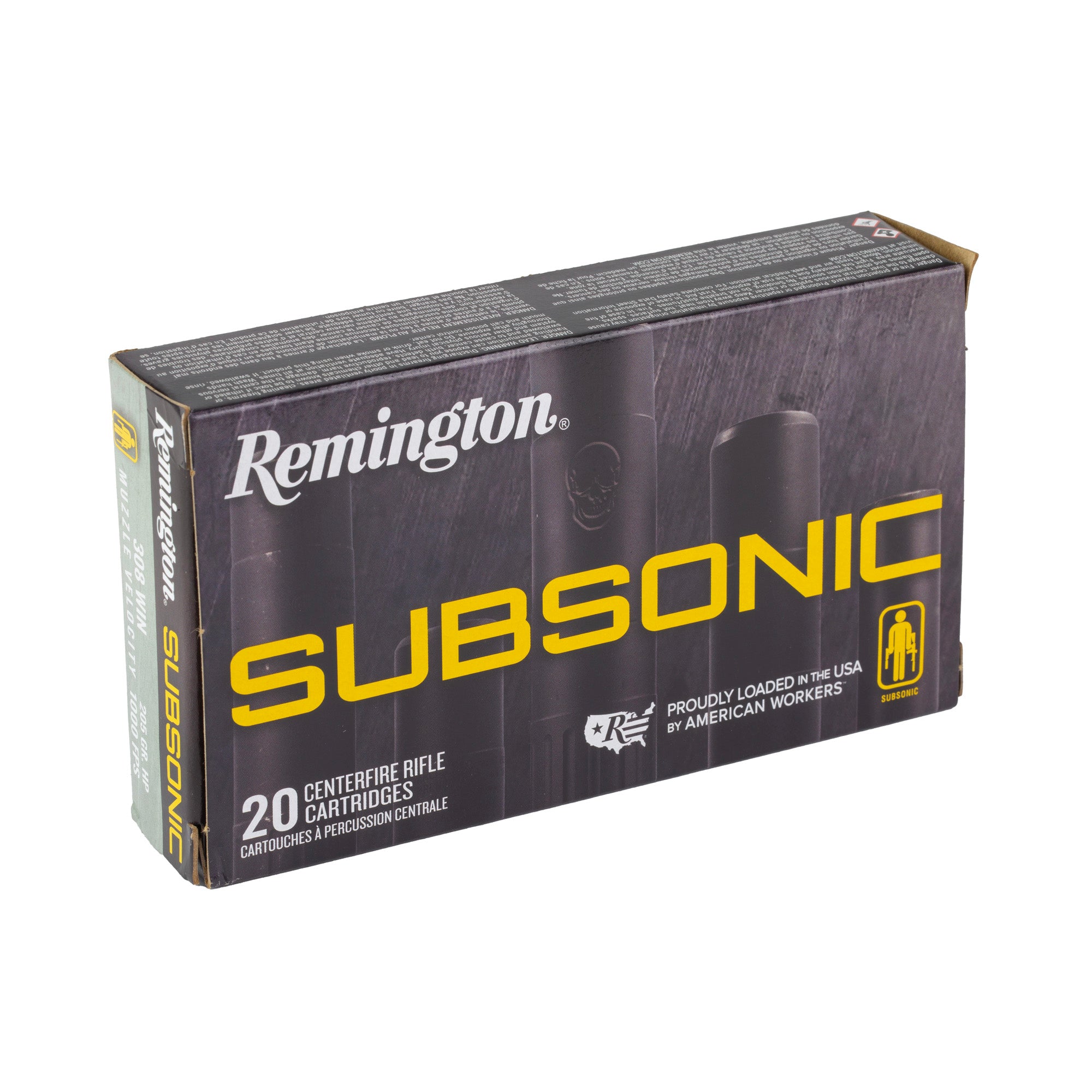 REM 308WIN SUBSONIC 205GR BHP 20/200