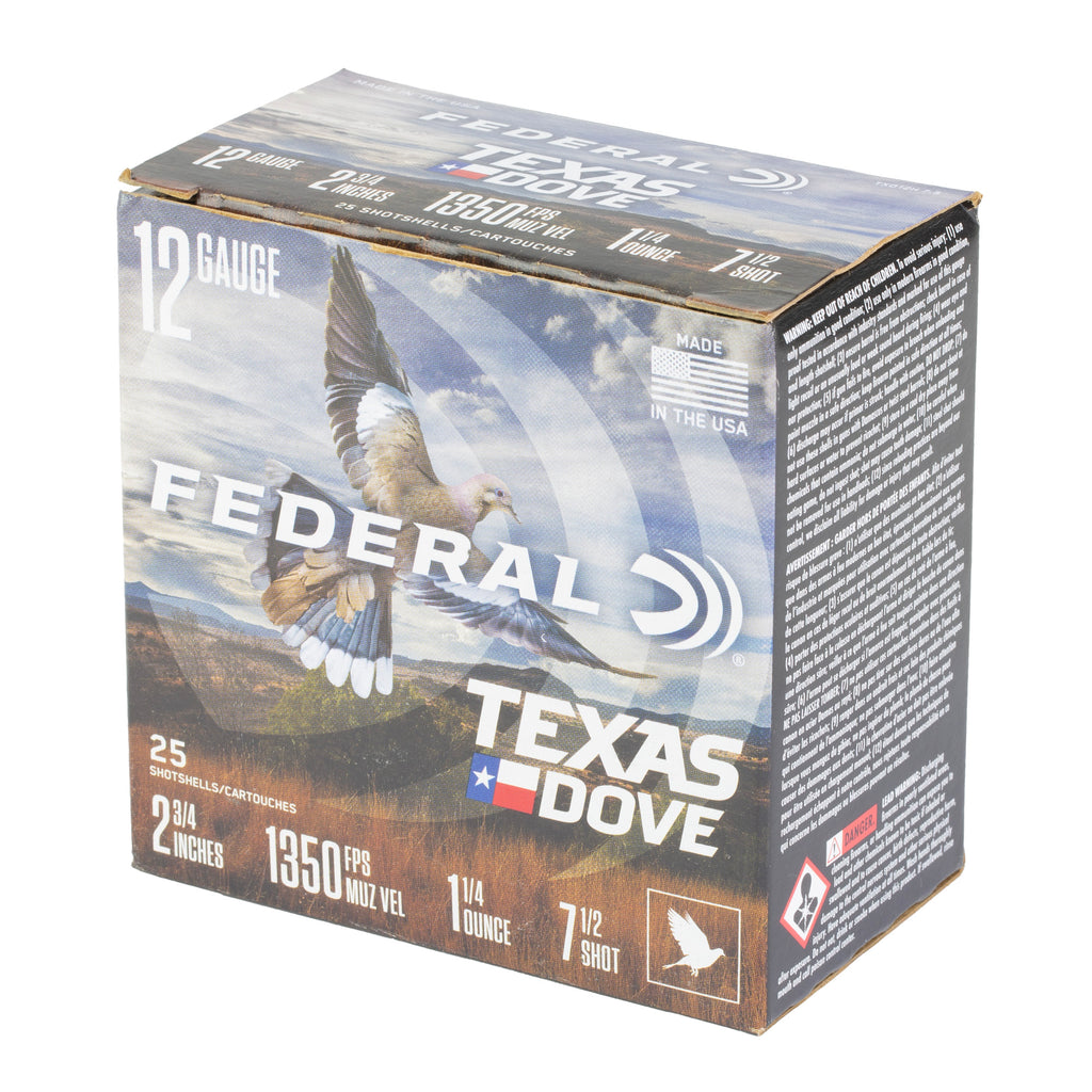 FED TX DOVE 12GA 2.75 1 1/4OZ #7.5
