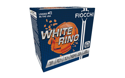 FIOCCHI WHITE RINO 12GA #7.5 25/250