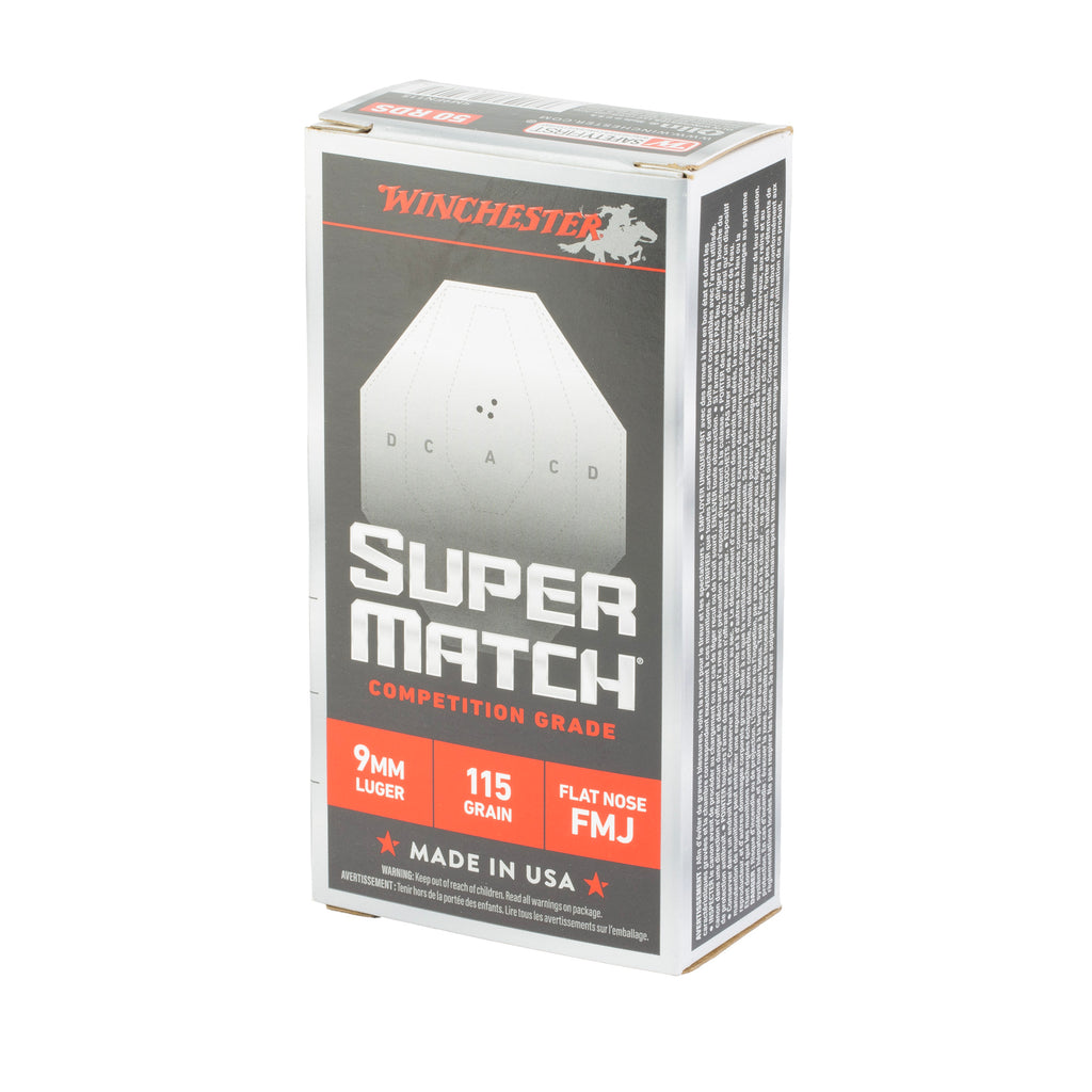 WIN SUPER MATCH 9MM 115GR FN 50/500