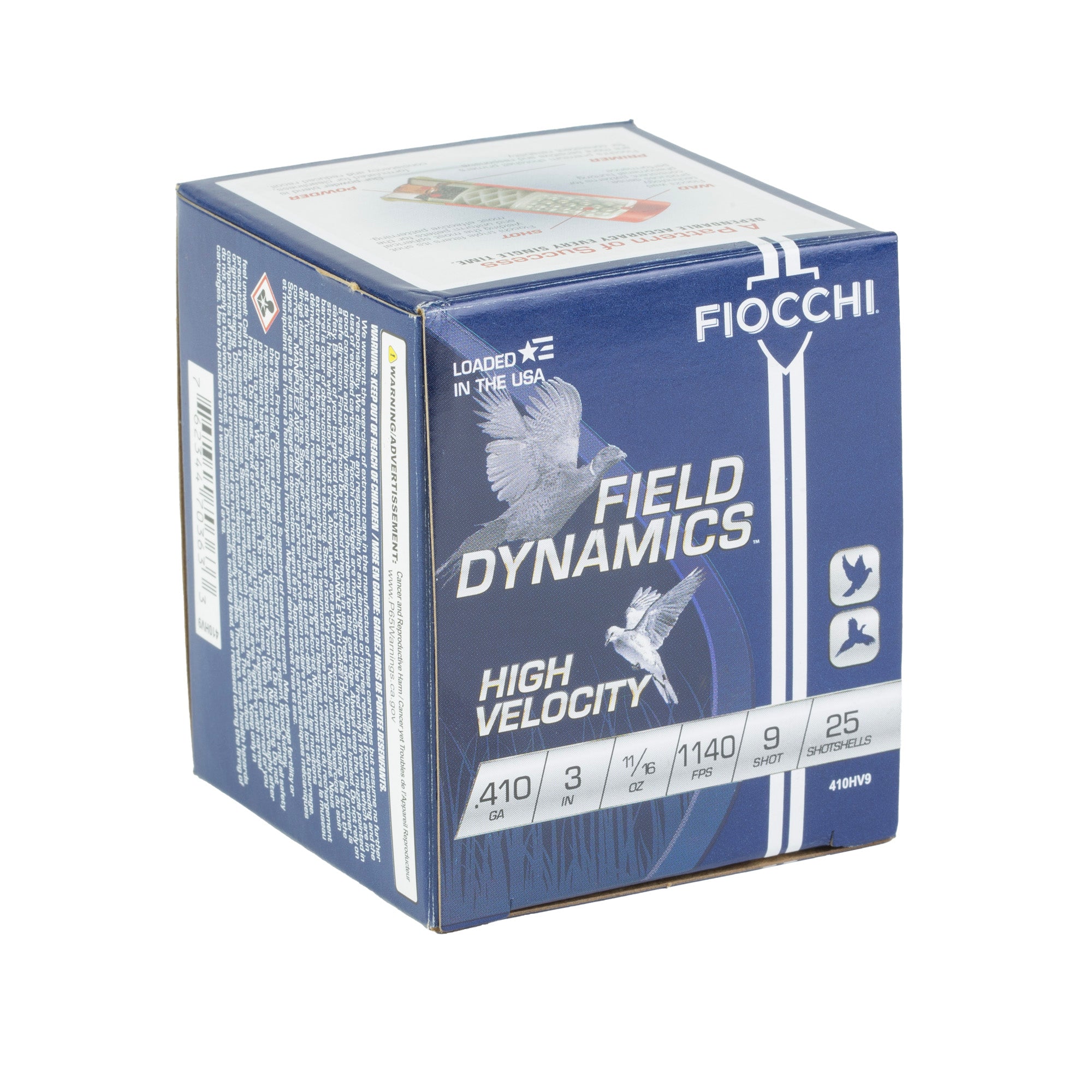 FIOCCHI HV LD 410 BORE 3 #9 25/250