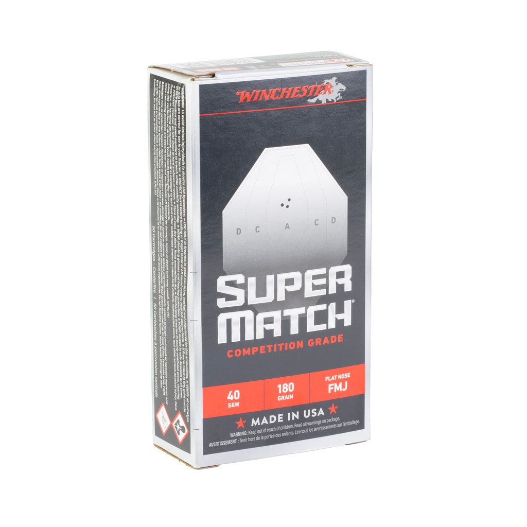 WIN SUPER MTCH 40S&W 180GR FN 50/500