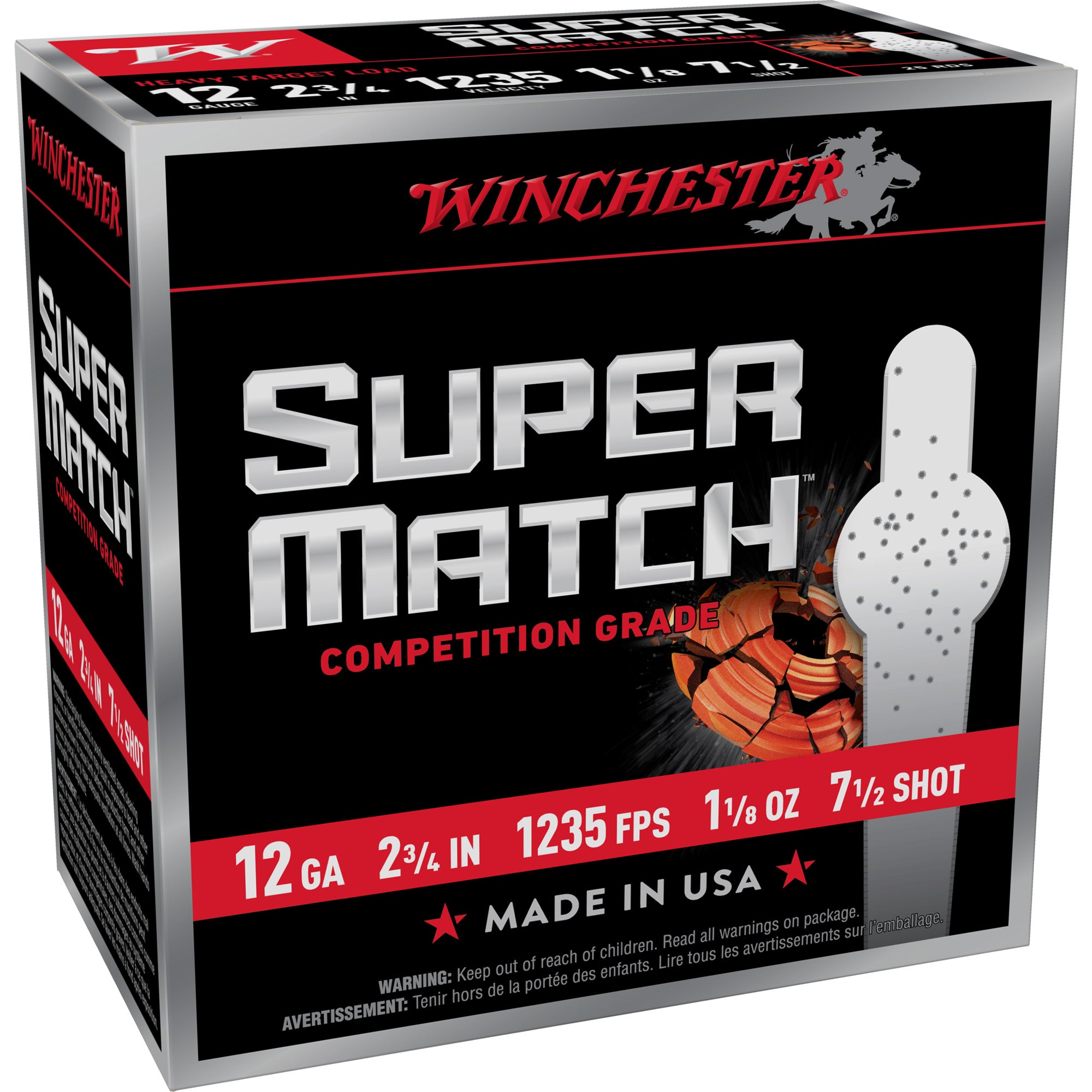 WIN SUPER MATCH 12GA 2.75 #7 25/250