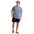 Huk Born Wave Short Sleeve Shirt Stormy Blue 2XL