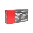 Aguila Handgun Ammunition 9mm Luger 115 gr FMJ 1150 fps 50/ct