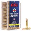 CCI TNT Green Rimfire Ammunition .22 WMR 30 gr HP 2050 fps 2000/ct Case (40-50/ct)