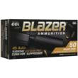 CCI Blazer Brass Clean-Fire Suppressor handgun Ammunition .45 Auto 230gr TMJ 800 fps 50/ct