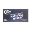 Double Tap Colt National Match Handgun Ammunition 10mm Auto 180gr FMJ 1140 fps 50/ct