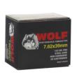 Wolf WPA Polyformance Rifle Ammunition 7.62x39mm 123 gr FMJ 2396 fps 1000/ct