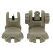 TacFire AR-15 45 Same Plane/Low Profile Pop Up Sights Tan