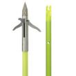 Muzzy Iron 3-Blade Fish Point w Chartreuse Arrow