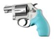 Hogue Rubber Bantam Style Grip for S&W J Frame Round Butt - Aqua