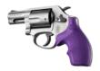 Hogue Bantam Style Grip for S&W J Frames- Rubber Round Butt Purple