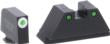 Green Tritium Round Outline White .315/black .392 for Glock TallSuppressor