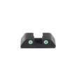 Ameriglo Tritium 2-Dot Rear Handgun Sight for Glock Green with White Front