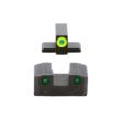 Ameriglo Trooper Tritium Handgun Sight Set for Sig with #6 Front and #8 Rear Green Rear Green with LumiGreen Front