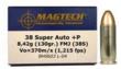 MagTech Handgun Ammunition .38 Super 130 gr FMJ 1215 fps 50/ct