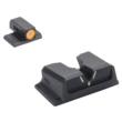 Meprolight Hyper Bright V-Sight Fixed Pistol Set for S&W M&P Full Size Compact Green with Orange Front