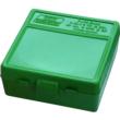 MTM P-100-3 Ammo Box 100 Rounds Flip-Top 38 - 357 Green