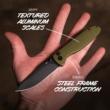 Outdoor Edge Dirk Folding Knife 3-1/4" Drop Point Blade Green