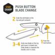 Outdoor Edge RazorEDC Lite Replaceable Blade Folding Knife 2-1/2" Drop Point Blade Orange